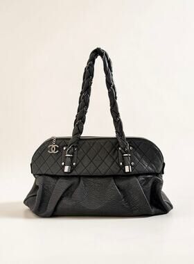Oversized CHANEL Lady Braid Tote Black XL Braided Chain Handles
